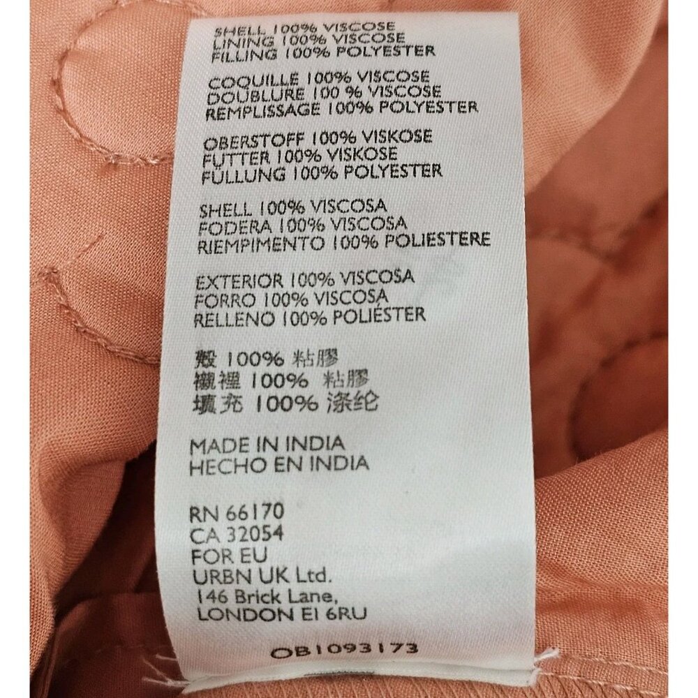 Kimchi Blue Urban Outfitters Astrid Quilted Brocade Babydoll Dress Small Coral - Picture 7 of 7